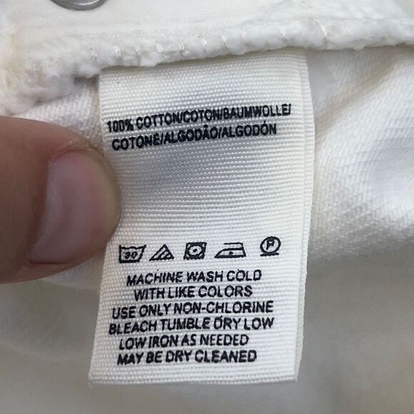 Free People Skirt Women's 27 White Front Zip Denim Jean Short Mini Skirt - Picture 7 of 8